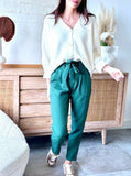 PANTALON LEANA VERT