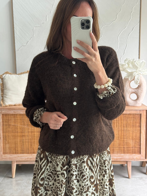 GILET TERESA CHOCOLAT