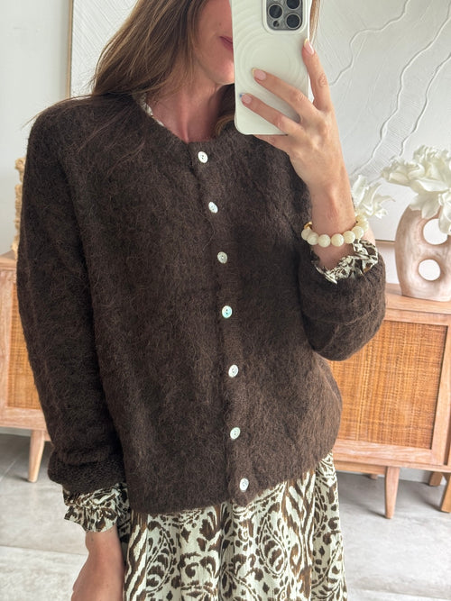 GILET TERESA CHOCOLAT