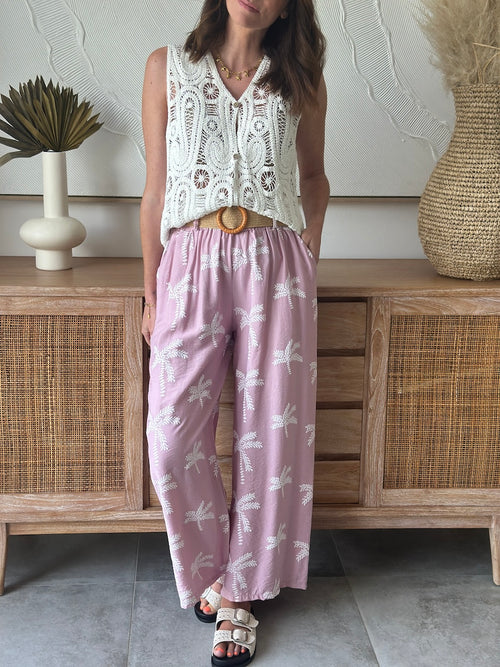 PANTALON PALMITO ROSE