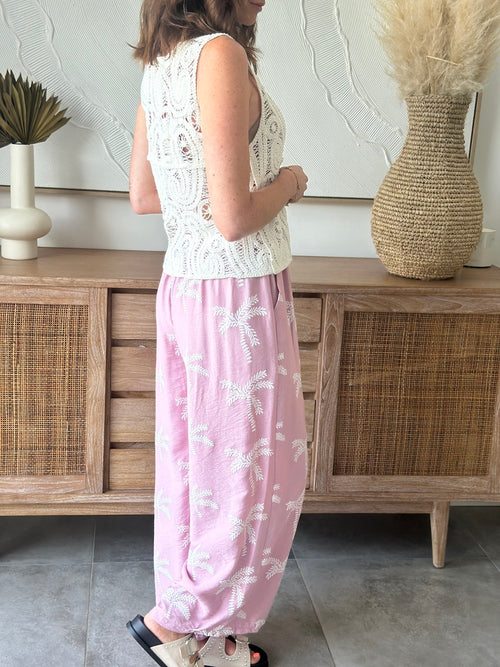 PANTALON PALMITO ROSE