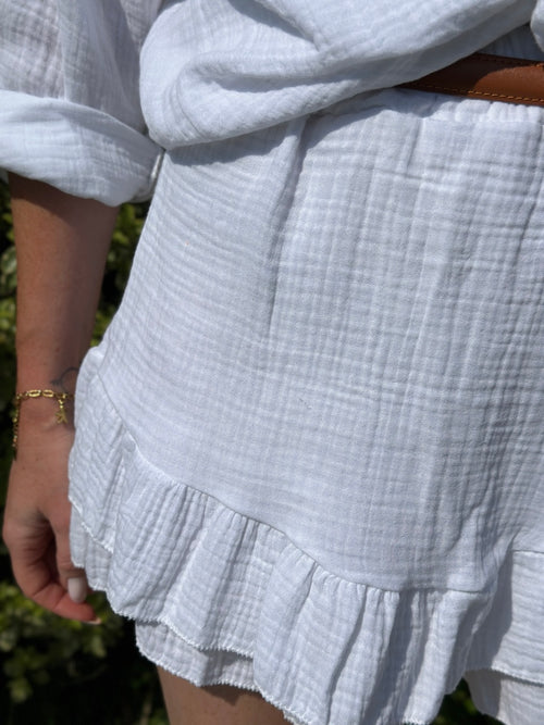 JUPE SHORT NELYA BLANC