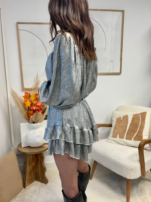 JUPE-SHORT GLORY ARGENT