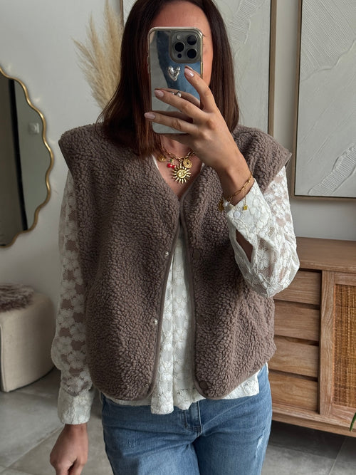 GILET MATTIA TAUPE
