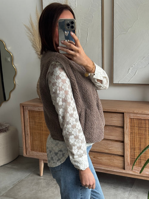 GILET MATTIA TAUPE