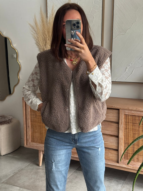 GILET MATTIA TAUPE