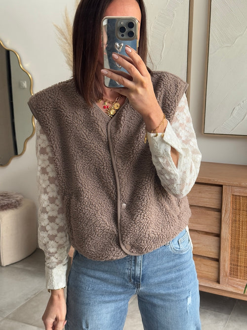 GILET MATTIA TAUPE