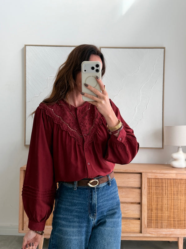 CHEMISE DOMY BORDEAUX