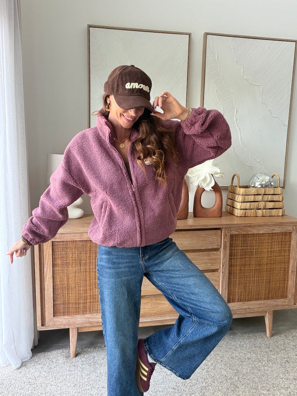 VESTE CELINE AUBERGINE