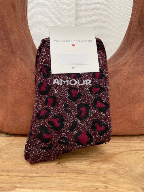 CHAUSSETTES AMOUR BORDEAUX