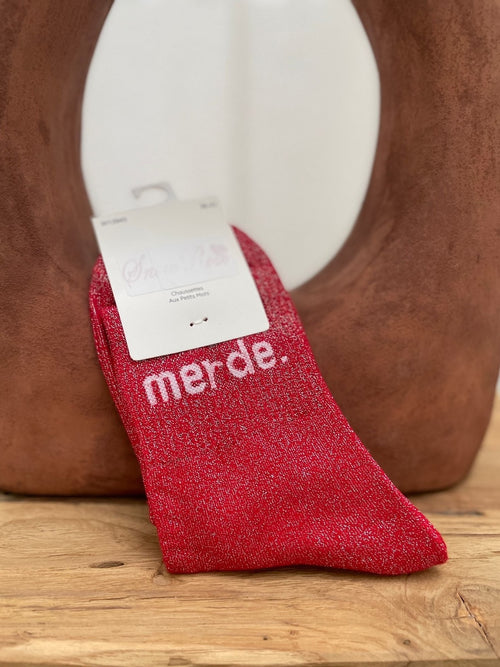 CHAUSSETTES MERDE ROUGE