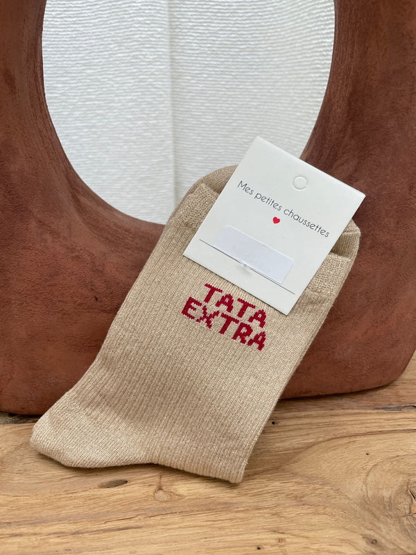 CHAUSSETTES TATA BEIGE
