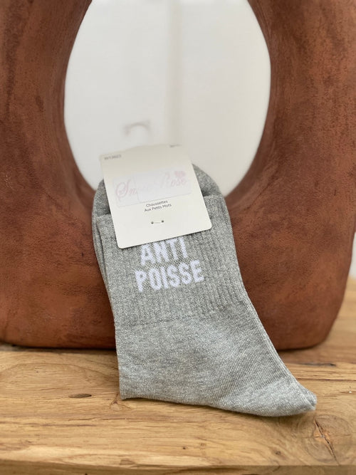 CHAUSSETTES ANTI POISSE GRIS