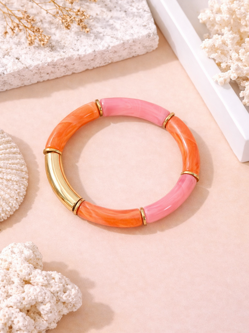 BRACELET MILA ORANGE ROSE