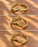 Bague femme dorée en acier inoxydable taille unique – VAIA – photo 1