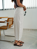 JEANS PETITS POIS BLANC