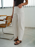 JEANS PETITS POIS BLANC