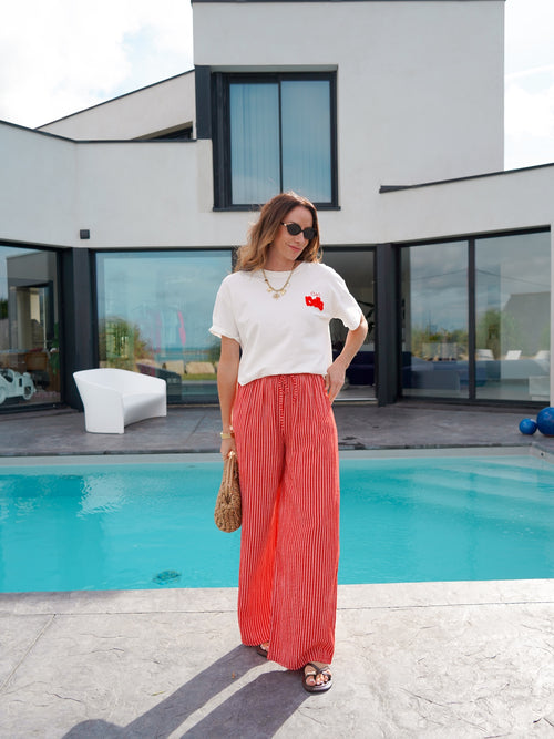 TEE SHIRT CIAO BELLA ROUGE