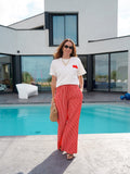 TEE SHIRT CIAO BELLA ROUGE
