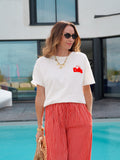 TEE SHIRT CIAO BELLA ROUGE