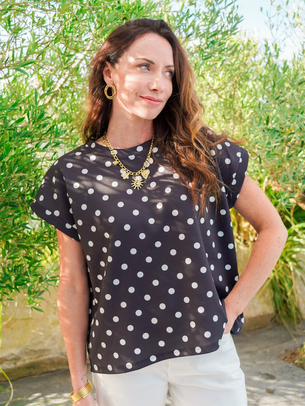 TEE SHIRT POIS NOIR
