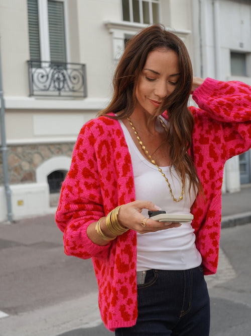 GILET RAPHAEL FUSHIA
