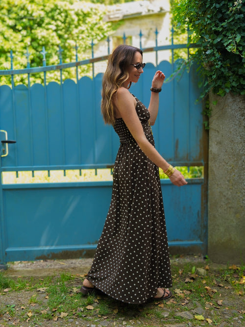 ROBE POLINE MARRON