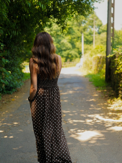 ROBE POLINE MARRON