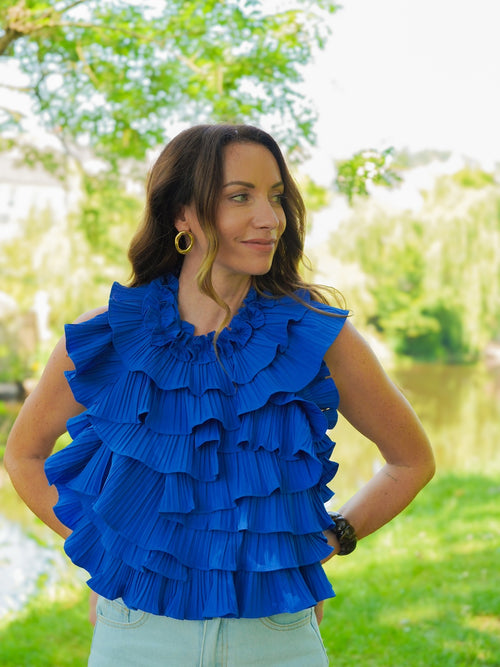 TOP JOELLE BLEU ELECTRIQUE