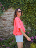 TEE SHIRT POSITIVE VIBES ROSE