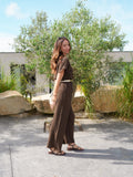 COMBI PANTALON AURELIE MARRON