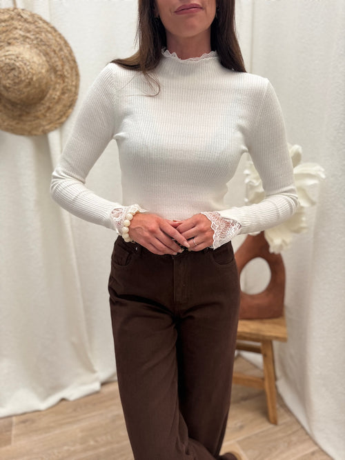 PULL FIN AZELIE BLANC
