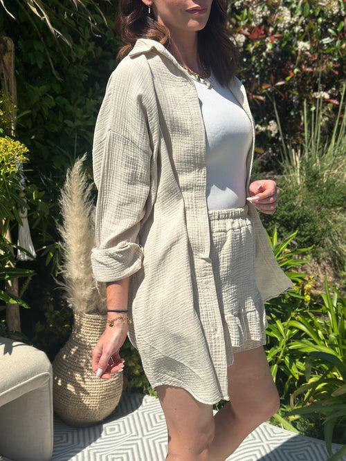 JUPE SHORT NELYA BEIGE