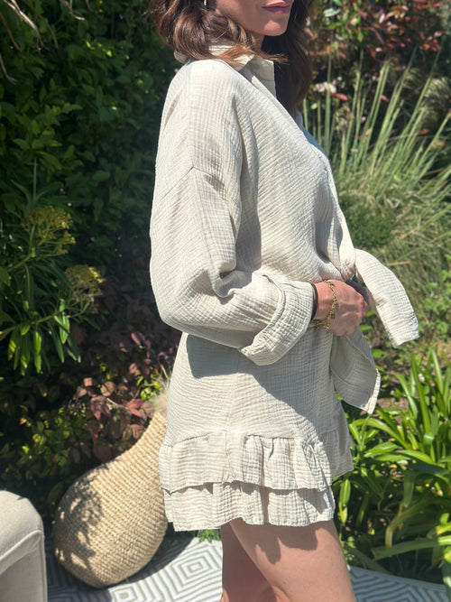 JUPE SHORT NELYA BEIGE
