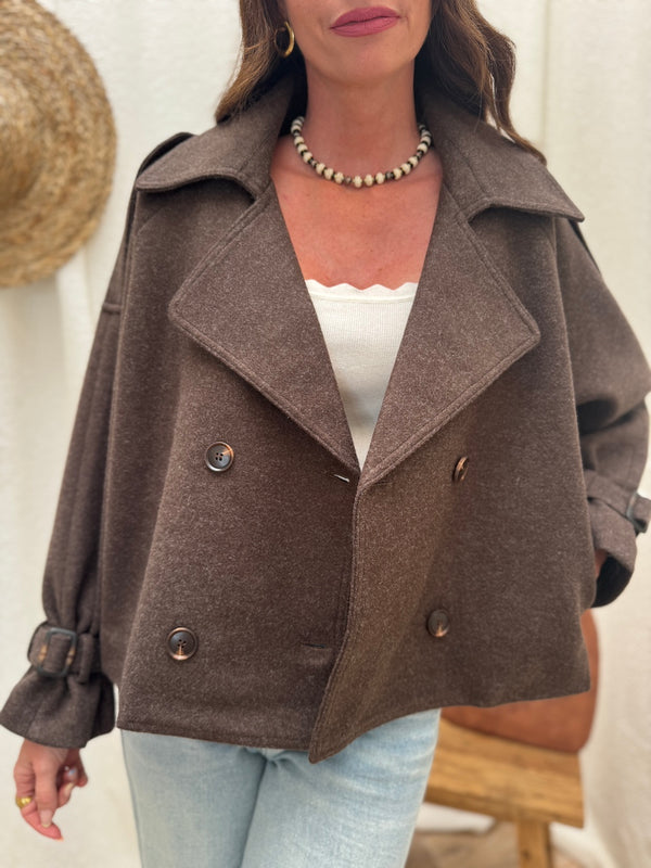 MANTEAU EMILIA MARRON