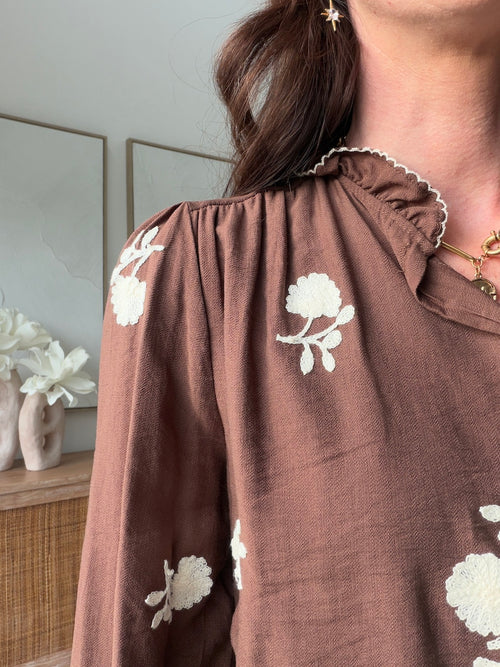 CHEMISE MAIWENN MARRON