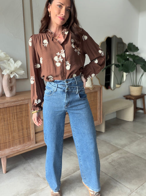 CHEMISE MAIWENN MARRON