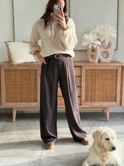 PANTALON ELODIE CHOCOLAT