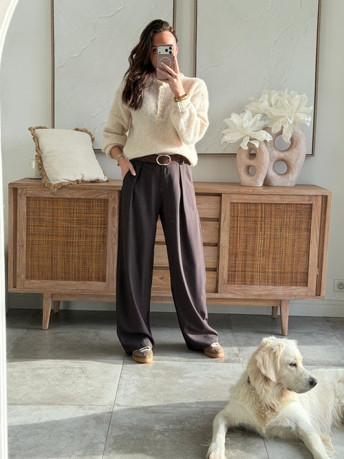 PANTALON ELODIE CHOCOLAT