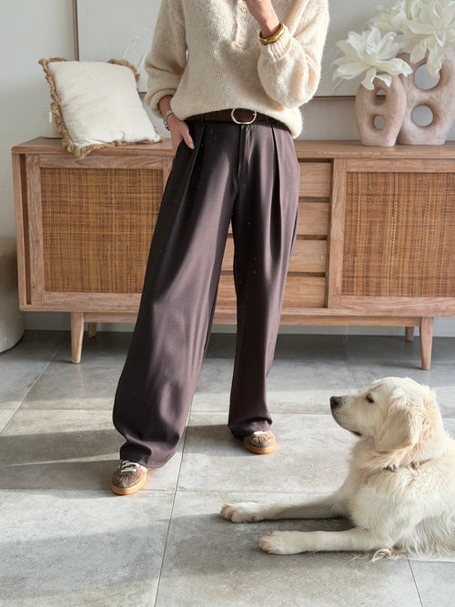 PANTALON ELODIE CHOCOLAT