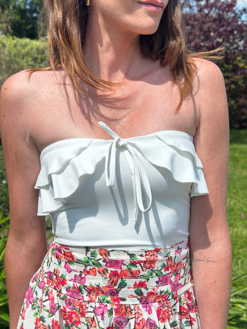 BUSTIER ELO BLANC