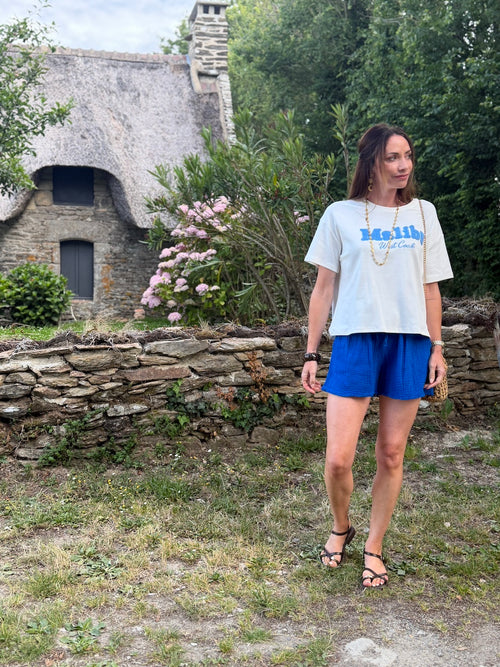 SHORT LALOU BLEU ELECTRIQUE
