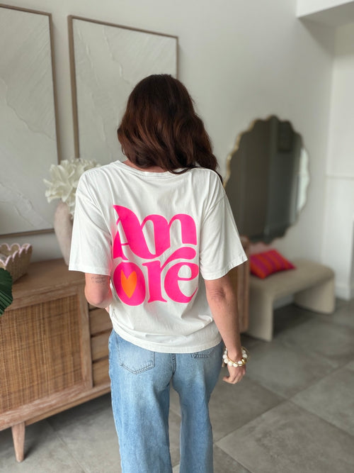 TEESHIRT AMORE BLANC