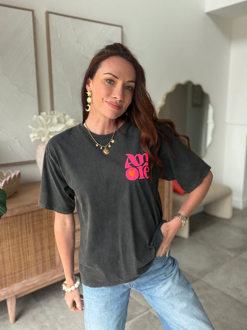 TEE SHORT AMORE ANTHRACITE