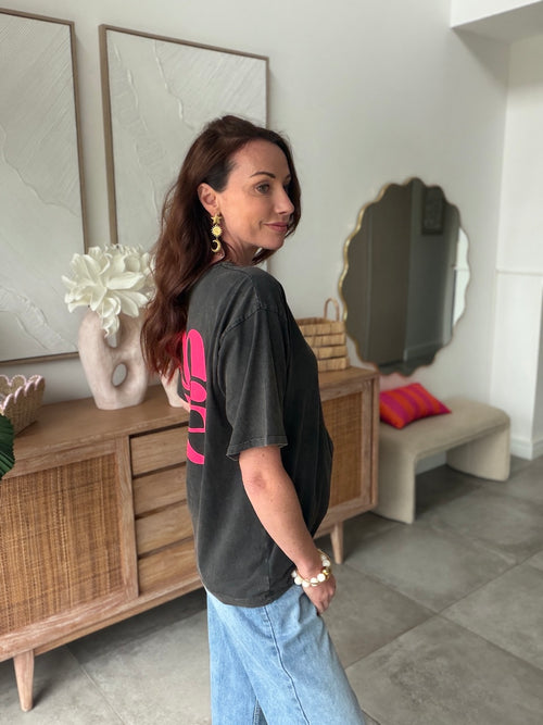 TEE SHORT AMORE ANTHRACITE