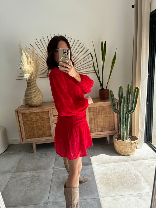 ROBE CORALIE ROUGE