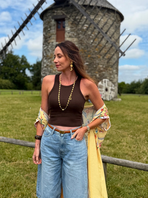 CROP TOP LUCILE MARRON