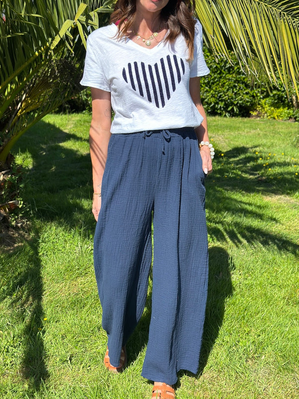 PANTALON STEPHANIE MARINE