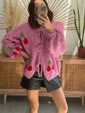 GILET CHERRY ROSE