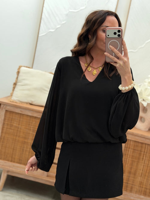 BLOUSE PAKI NOIR